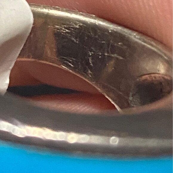 Ring Size 7.5 Blue Turquoise Sterling Silver 925 Women Semi-Precious Stone - Picture 11 of 11